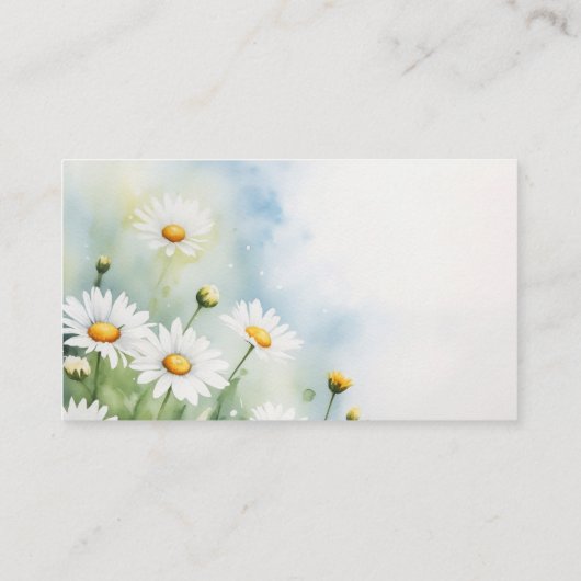 Online RSVP QR Code madeliefjes lente website Visitekaartje (Achterkant)