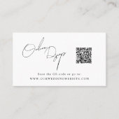 Online RSVP QR Code madeliefjes lente website Visitekaartje (Voorkant)