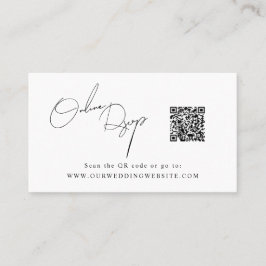 Online RSVP QR Code madeliefjes lente website Visitekaartje