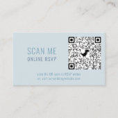 Online RSVP QR Code Mountain Lake Weddenschap Webs Informatiekaartje (Voorkant)