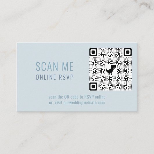 Online RSVP QR Code Mountain Lake Weddenschap Webs Informatiekaartje (Voorkant)