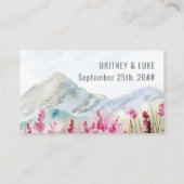 Online RSVP QR Code Mountain Meadow Wedding Enclos Informatiekaartje (Achterkant)