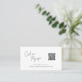 Online RSVP QR Code tulpen lente website Visitekaartje (Staand voorkant)