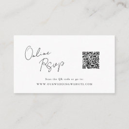 Online RSVP QR Code tulpen lente website Visitekaartje