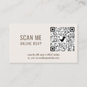 Online RSVP QR-code Woodsy Fall Wedding Website Informatiekaartje (Voorkant)