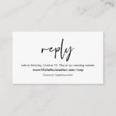 Online RSVP, Trouwwebsite, Wachtwoordherinnering Informatiekaartje (Voorkant)