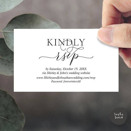 Online RSVP website, huwelijksuitnodiging Informatiekaartje