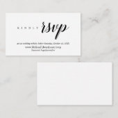 Online RSVP-website, Modern Classy Minimalist Informatiekaartje (Voorkant / Achterkant)