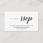 Online RSVP-website, Modern Classy Minimalist Informatiekaartje (Voorkant)