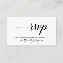 Online RSVP-website, Modern Classy Minimalist Informatiekaartje