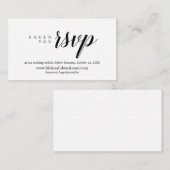 Online RSVP-website, Modern Classy Minimalist Informatiekaartje (Voorkant / Achterkant)