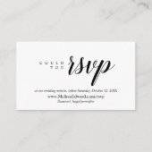 Online RSVP-website, Modern Classy Minimalist Informatiekaartje (Voorkant)