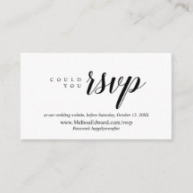 Online RSVP-website, Modern Classy Minimalist