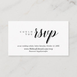 Online RSVP-website, Modern Classy Minimalist Informatiekaartje