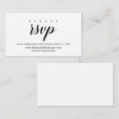 Online RSVP-website, Modern Classy Minimalist Informatiekaartje (Voorkant / Achterkant)