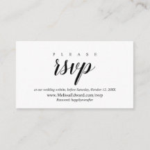 Online RSVP-website, Modern Classy Minimalist