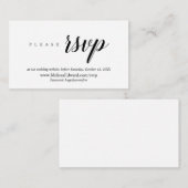 Online RSVP-website, Modern Classy Minimalist Informatiekaartje (Voorkant / Achterkant)