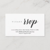 Online RSVP-website, Modern Classy Minimalist Informatiekaartje (Voorkant)
