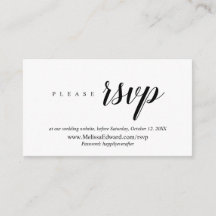Online RSVP-website, Modern Classy Minimalist