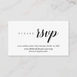Online RSVP-website, Modern Classy Minimalist Informatiekaartje