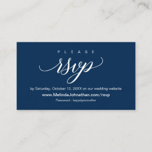 Online RSVP website reageren, bruiloft Informatiekaartje
