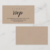 Online RSVP-website, Rustic Brown Kraft Informatiekaartje (Voorkant / Achterkant)