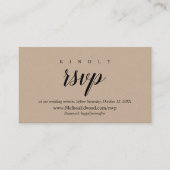 Online RSVP-website, Rustic Brown Kraft Informatiekaartje (Voorkant)