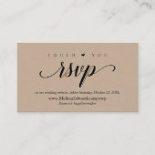 Online RSVP-website, Rustic Brown Kraft Informatiekaartje (Voorkant)