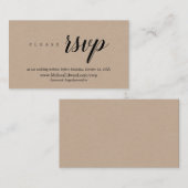 Online RSVP-website, Rustic Brown Kraft Informatiekaartje (Voorkant / Achterkant)