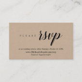 Online RSVP-website, Rustic Brown Kraft Informatiekaartje (Voorkant)