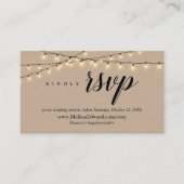 Online RSVP-website, String Lights Kraft Enclosure Informatiekaartje (Voorkant)