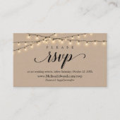 Online RSVP-website, String Lights Kraft Informatiekaartje (Voorkant)
