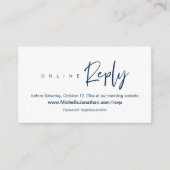 Online RSVP, Weddenschap website, wachtwoord, heri Informatiekaartje (Voorkant)