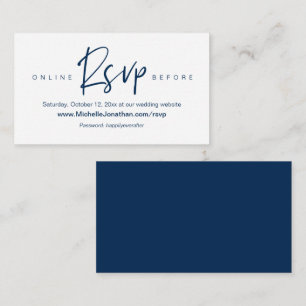 Online RSVP, Weddenschap website, wachtwoord, heri Informatiekaartje