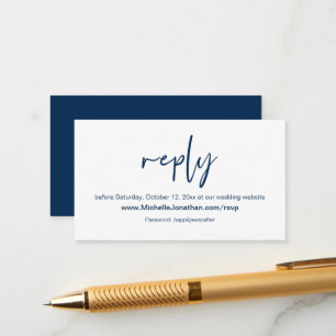 Online RSVP, Weddenschap website, Wachtwoordherinn Informatiekaartje