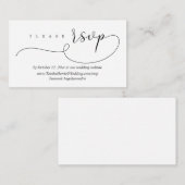 Online RSVP Wedding Reply, Modern Minimalist Encl Informatiekaartje (Voorkant / Achterkant)