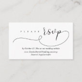 Online RSVP Wedding Reply, Modern Minimalist Encl Informatiekaartje (Voorkant)