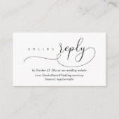 Online RSVP Wedding Reply, Modern Minimalist Enclo Informatiekaartje (Voorkant)