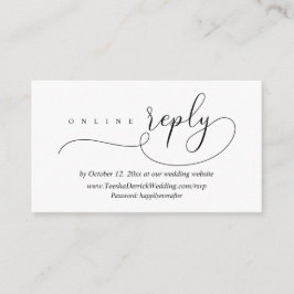 Online RSVP Wedding Reply, Modern Minimalist Enclo Informatiekaartje