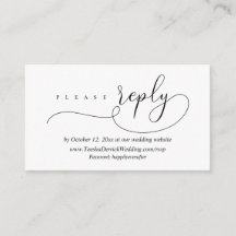 Online RSVP Wedding Reply, Modern minimalist