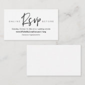 Online RSVP, Wedding website, Password, Reminder E Informatiekaartje (Voorkant / Achterkant)