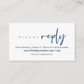 Online RSVP, Wedding-website, wachtwoord, Modern E Informatiekaartje (Voorkant)