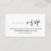 Online RSVP, Wedding-website, wachtwoord, modern Informatiekaartje (Voorkant)
