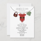 Online Santa Christmas Baby shower Kaart (Voorkant)