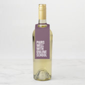 Online school grappig leren op afstand flessenhanger (Op fles)