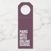 Online school grappig leren op afstand flessenhanger (Voorkant)