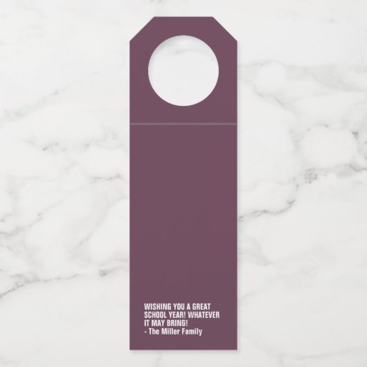 Online school grappig leren op afstand flessenhanger (Achterkant)