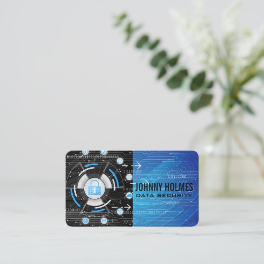 Online Security | Cyber Technology | AI Visitekaartje (Staand voorkant)