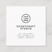 Online Shop Modern Photo Overlay QR Code Square Vierkante Visitekaartje (Achterkant)