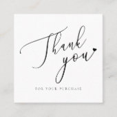 Online Shop Promotional QR Code Thank You Inserts Vierkante Visitekaartje (Voorkant)